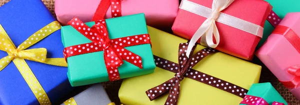 Heap of wrapped gifts for Christmas or other celebration — Stockfoto
