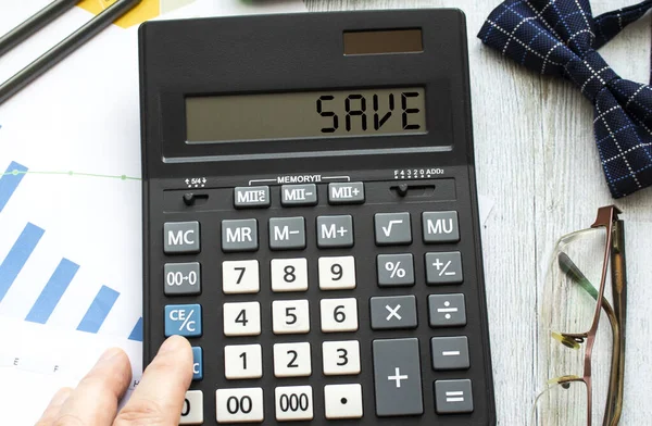 Calculator Labeled Lies Financial Documents Office — Stock Photo, Image