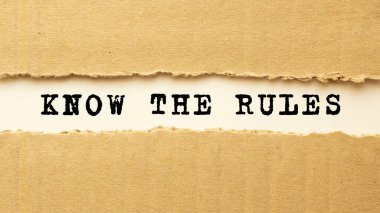 Yırtık kahverengi kağıdın arkasında görünen kuralları biliyor musun?.