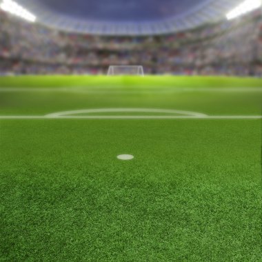 Futbol Stadyumu arka plan kopya alanı ile