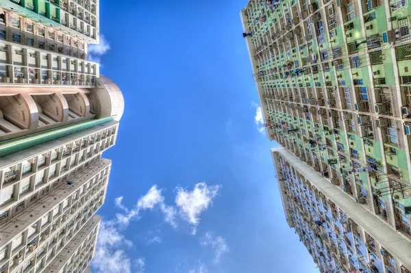 Hohe Betonhochhäuser in Hongkong — Stockfoto