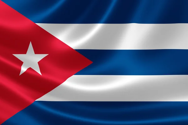 Kuba lobogó szerinti közelről — Stock Fotó