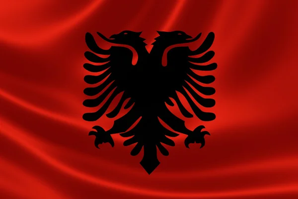 Flag of the Republic of Albania — Stock Photo, Image