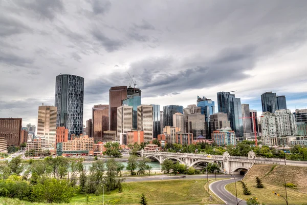 Calgary Centre-ville en HDR — Photo