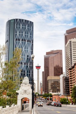 Şehir Calgary önde gelen Merkezi Cadde Köprüsü