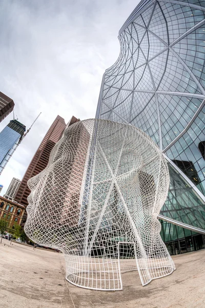 Fisheye Veduta dell'arco a Calgary Downtown — Foto Stock