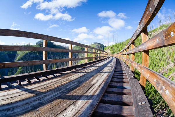 Történelmi Bak: Myra Canyon Provincial Park, Kanada — Stock Fotó