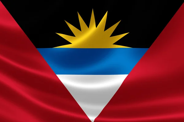 Close Up of Antigua and Barbuda's Flag — Stock Photo, Image