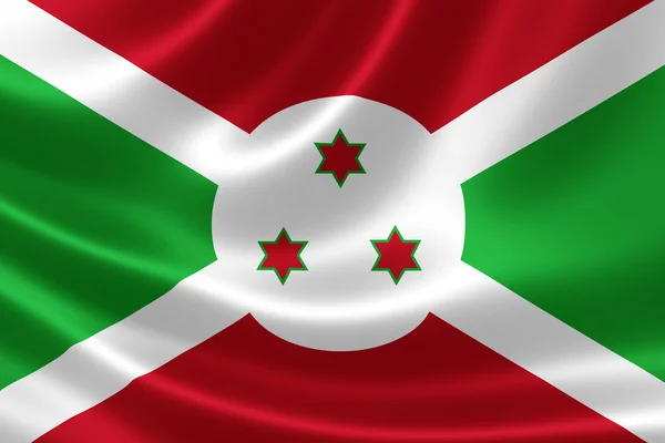 País Bandeira da República do Burundi — Fotografia de Stock