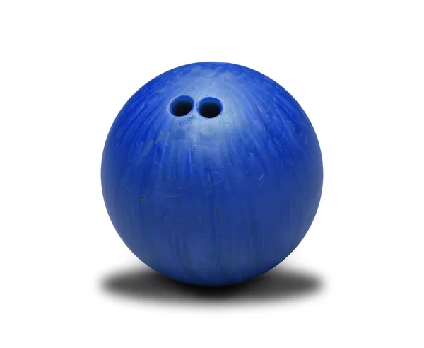 Blue Bowling Ball Isolated on White Background — Stock Photo, Image