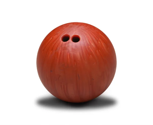 Orange bowlingklot isolerad på vit bakgrund — Stockfoto