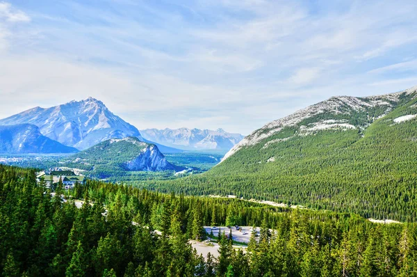 Aerial View Banff National Park Canadian Rockies Alberta Canada — Stok fotoğraf