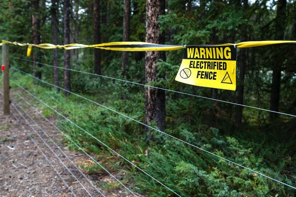 Avertissement de clôture électrique — Photo