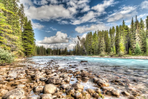 Sungai Bow di Taman Nasional Banff — Stok Foto