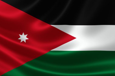 Close-Up Haşimi Ürdün Krallığı'nın bayrağı