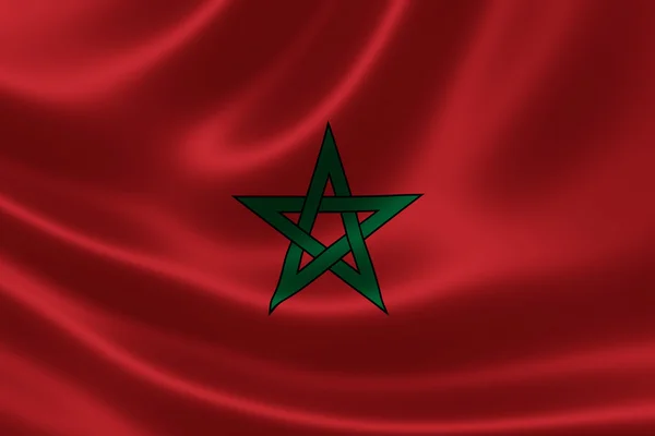 Close-up of the Kingdom of Morocco's Flag — Stock Photo, Image