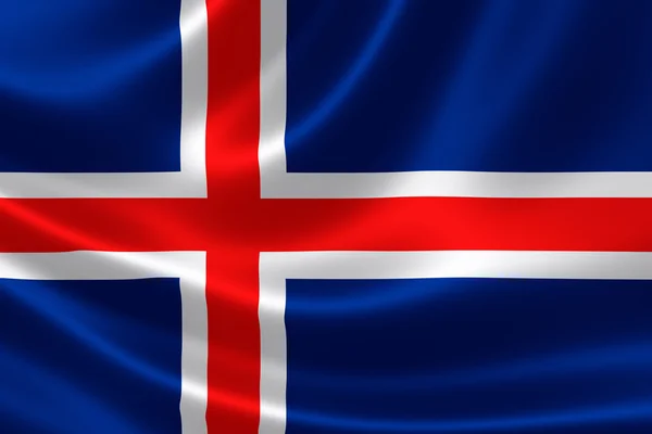 Bandera de Islandia — Foto de Stock