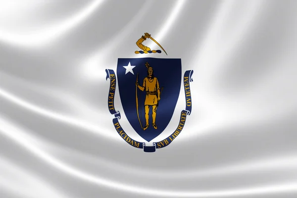 Flaga stanu Massachusetts — Zdjęcie stockowe