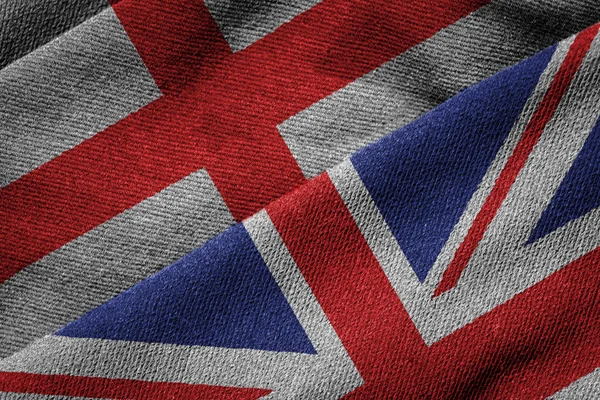 Flaggen von Großbritannien und England auf Grunge-Textur — Stockfoto