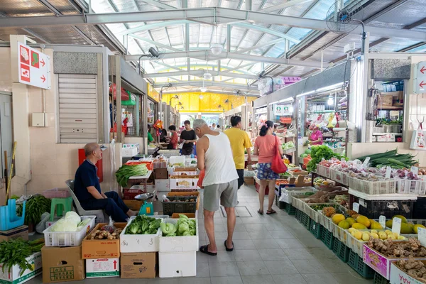 在新加坡的湿货的市场 — 图库照片