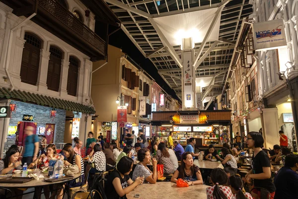 Calle de comida de Chinatown de Singapur — Foto de Stock