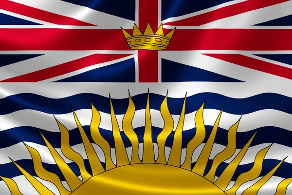Επαρχιακή σημαία της Βρετανικής Κολομβίας του Καναδά — Φωτογραφία Αρχείου