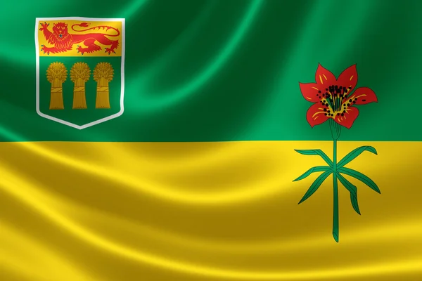 Saskatchewan Provincial Flag of Canada — Stock Photo, Image