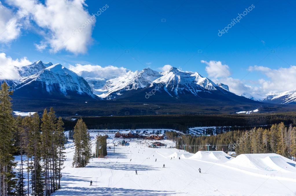 Winter Skiing at Lake Louise in Canada