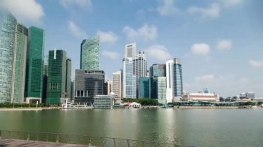 Zaman atlamalı, Marina Bay, Singapur Cityscape