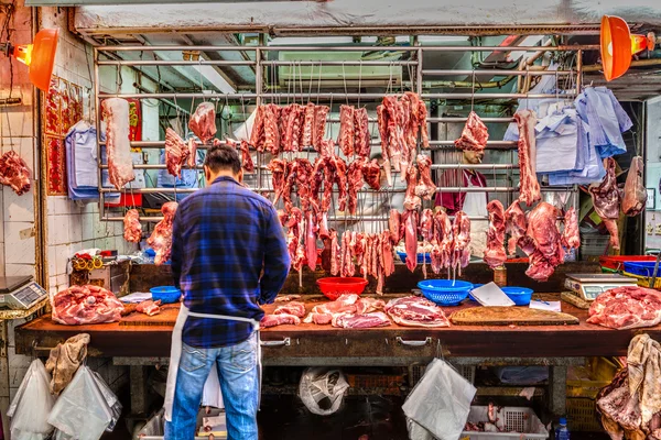 Carnicería en Hong Kong, China — Foto de Stock