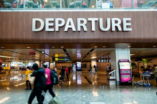Singapore Changi International Airport Departure Hall — Stock Photo, Image