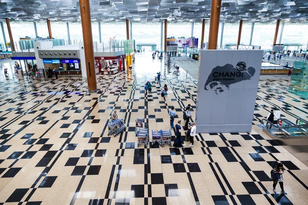 Singapore Changi International Airport Departure Hall — Stock Photo, Image