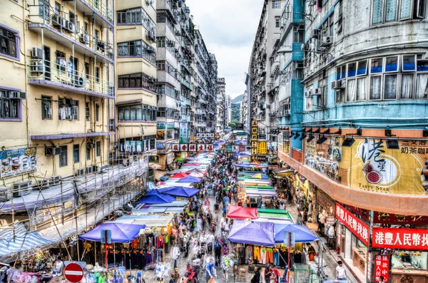 Rynek uliczny w Hongkongu, Chiny — Zdjęcie stockowe