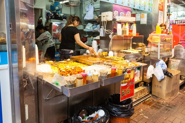 Hong kong street food verkäufer — Stockfoto