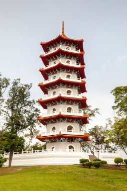Singapur Çin bahçeleri Pagoda