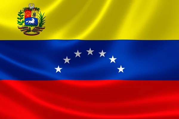 Κράτους και την πολεμική σημαία της Βενεζουέλας — Φωτογραφία Αρχείου