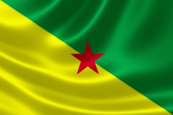 French Guiana's National Flag — Stock Photo, Image