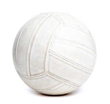 Beyaz izole eski ve tecrübeli Voleybol