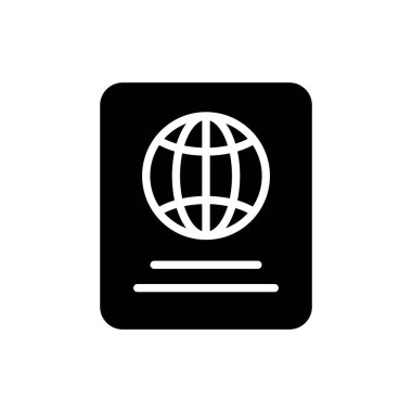 Pasaport Simgesi Tasarımı Logo Vektör Şablonu İllüstrasyon İşareti ve Sembol