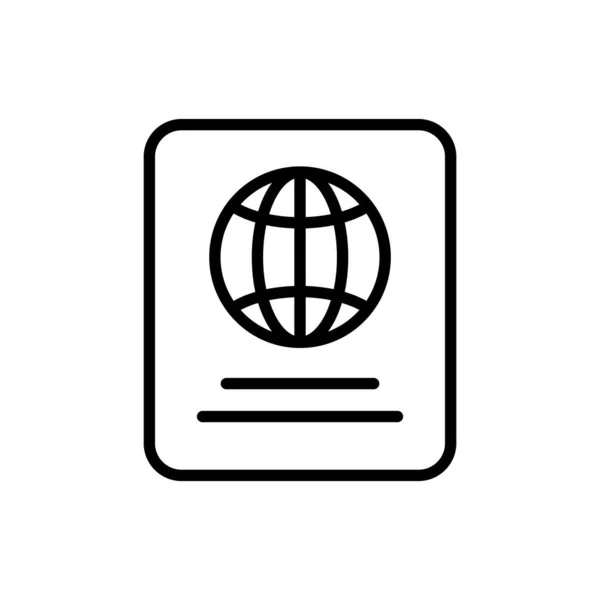 Passaporte Ícone Design Logo Vector Modelo Ilustração Signo Símbolo — Vetor de Stock