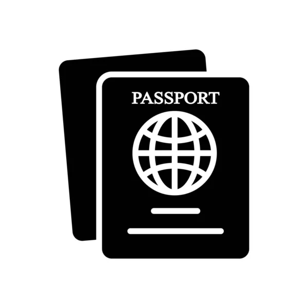 Passport Icon Design Logo Vector Template Illustration Sign Symbol — Stock Vector