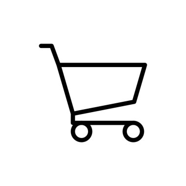Cart Dükkanı E-Ticaret Simgesi Tasarım Şablon Çizim İşareti ve Sembol