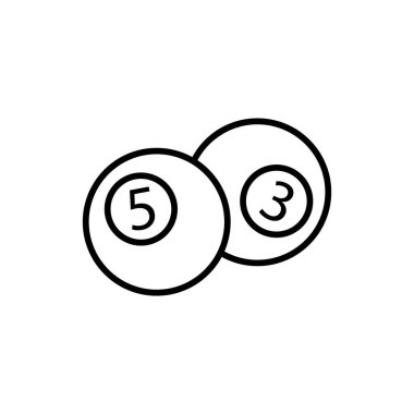 Bilardo Topu Simgesi Logosu Tasarım Vektör Şablonu İllüstrasyonu