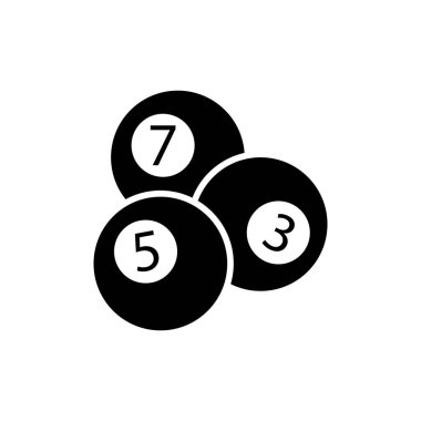 Bilardo Topu Simgesi Logosu Tasarım Vektör Şablonu İllüstrasyonu