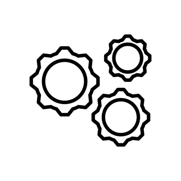 Gear Setting Icon Logo Vector Design Template Illustration Sign Symbol — Stock Vector