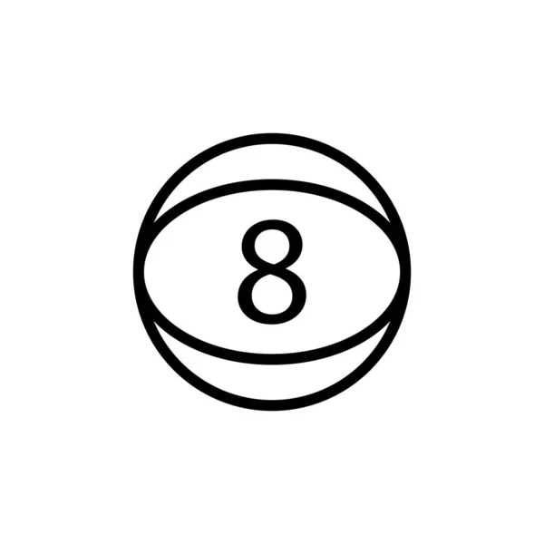Illustration Modèle Vectoriel Conception Logo Icône Bille Billard — Image vectorielle
