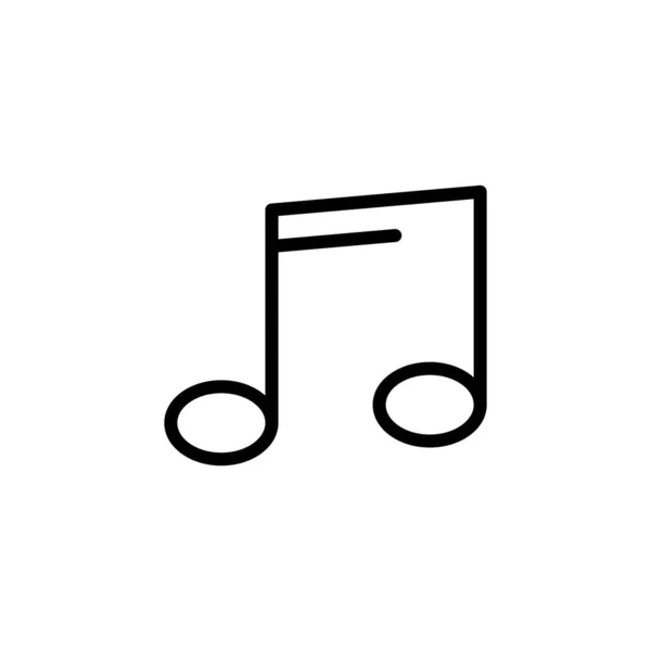 Ícone Música Design Logo Vector Modelo Ilustração Signo Símbolo — Vetor de Stock