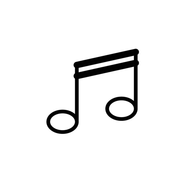 Icono Música Diseño Logo Vector Plantilla Ilustración Signo Símbolo — Archivo Imágenes Vectoriales