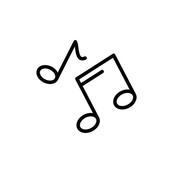 Icono Música Diseño Logo Vector Plantilla Ilustración Signo Símbolo — Archivo Imágenes Vectoriales