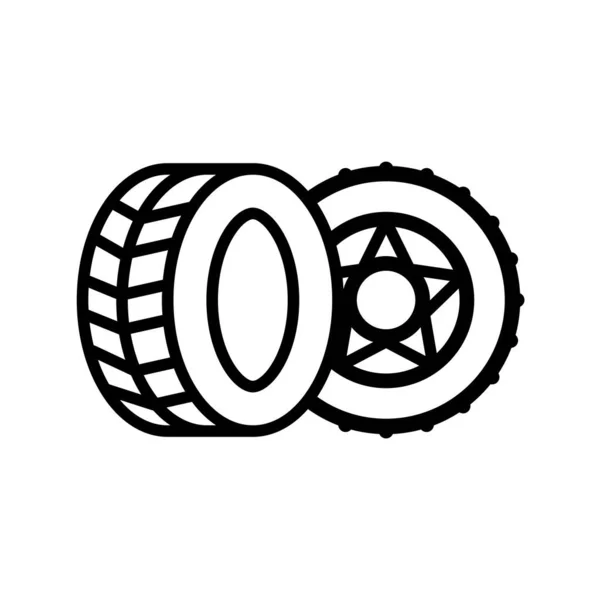 Tyre Icon Design Logo Vector Template Illustration Zeichen Und Symbol — Stockvektor